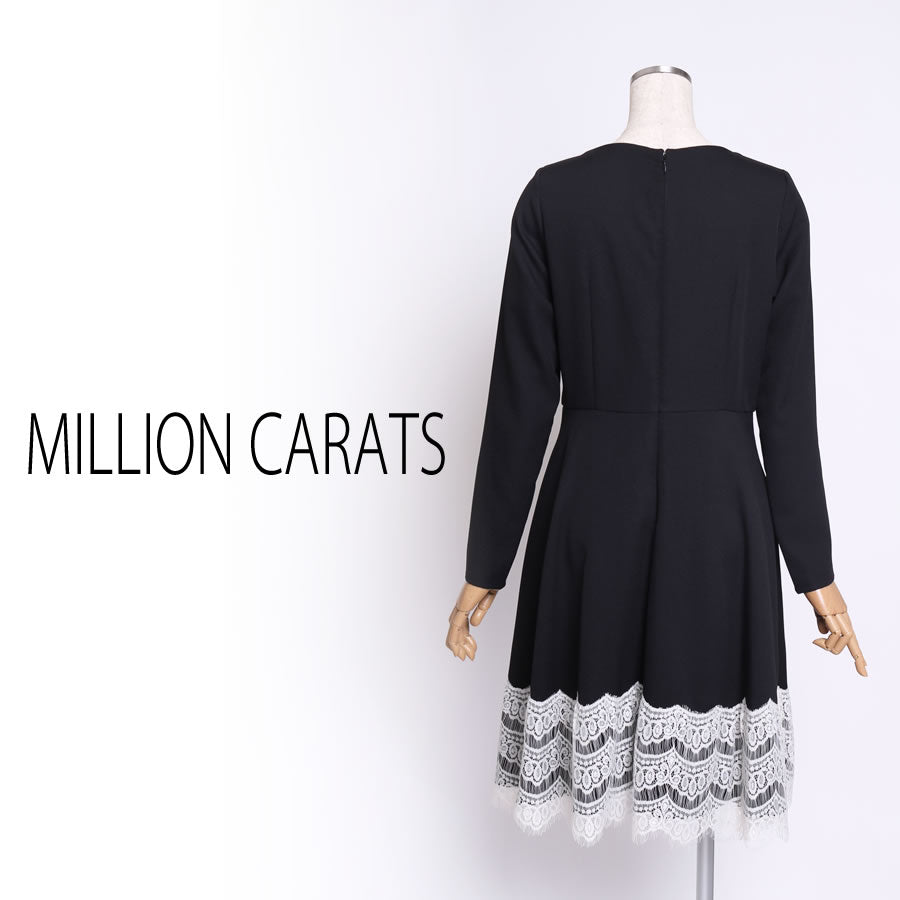 ヘムレースワンピ(Mサイズ/ブラック/MILLION CARATS(ミリオンカラッツ))USED