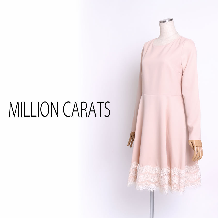 ヘムレースワンピ(Mサイズ/ピンク/MILLION CARATS(ミリオンカラッツ))USED