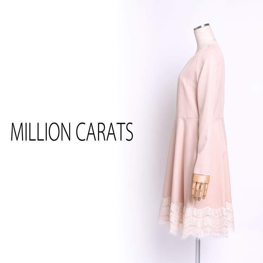 ヘムレースワンピ(Mサイズ/ピンク/MILLION CARATS(ミリオンカラッツ))USED