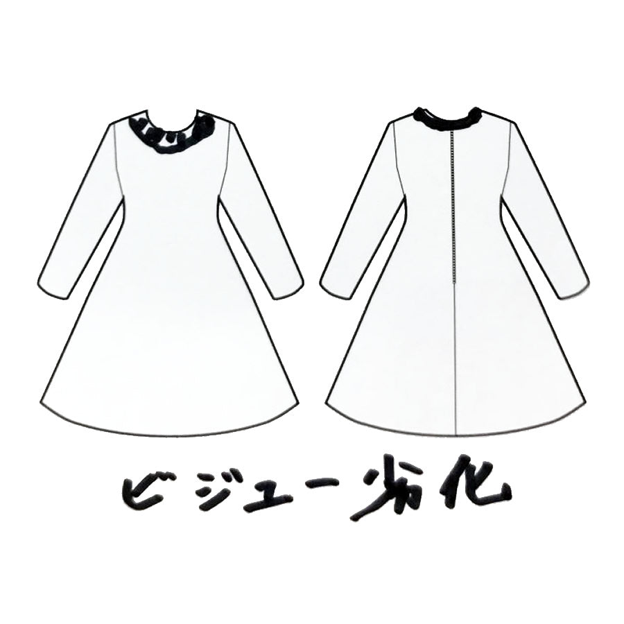 ミドル丈ワンピース(Mサイズ/ホワイト/Dorry Doll(ドリドール))