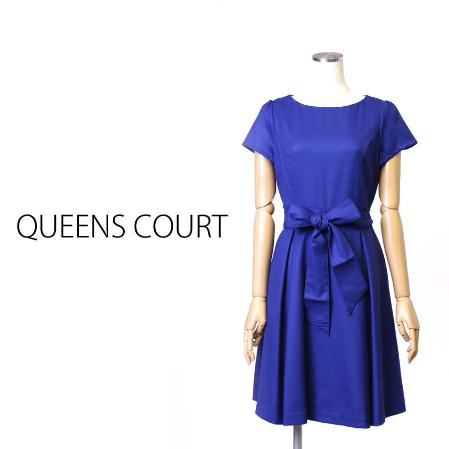 フィット&フレアワンピース(Mサイズ/ネイビー/QUEENS COURT(クイーンズ コート))USED