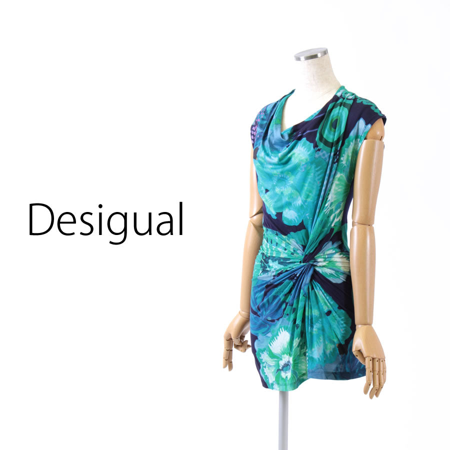 アズセナ ドレス(Sサイズ/グリーン/Desigual(デシグアル))USED