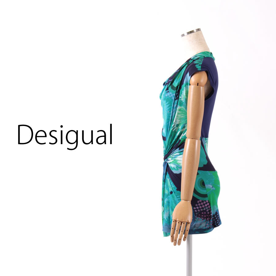 アズセナ ドレス(Sサイズ/グリーン/Desigual(デシグアル))USED