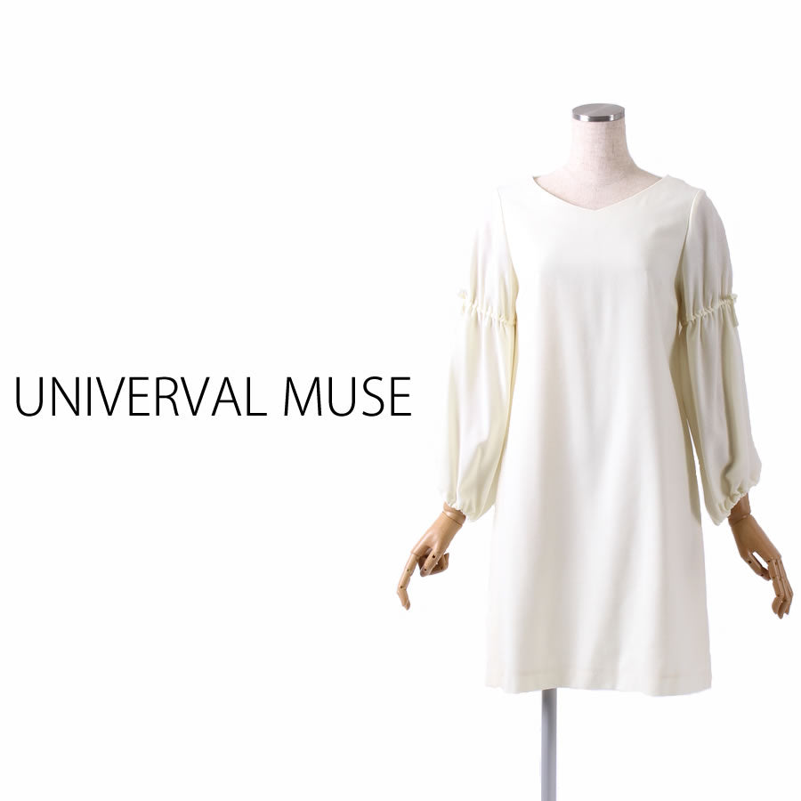 ソフトウールJZ ワンピ―ス(Mサイズ/ホワイト/UNIVERVAL MUSE(ユニバーバルミューズ))USED