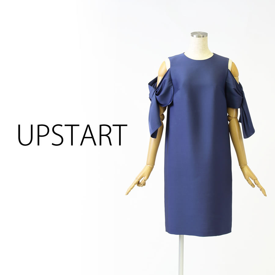 オフショルリボンワンピース (Mサイズ/ネイビー/UPSTART(アップスタート))USED