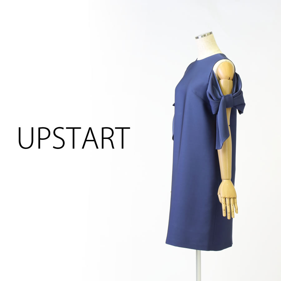 オフショルリボンワンピース (Mサイズ/ネイビー/UPSTART(アップスタート))USED