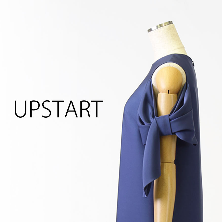 オフショルリボンワンピース (Mサイズ/ネイビー/UPSTART(アップスタート))USED