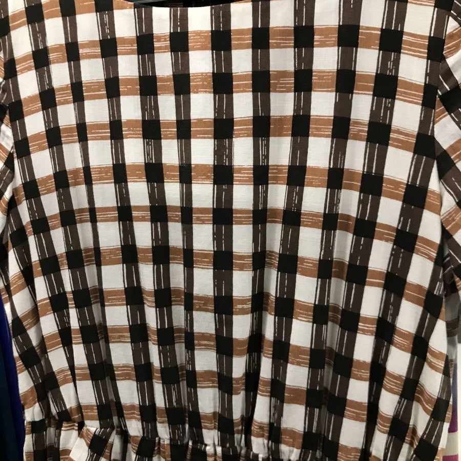 チェック ワンピース(Mサイズ/ブラウン/MACKINTOSH LONDON WOMEN(マッキントッシュ ロンドン ウィメン)),夏,秋,USED