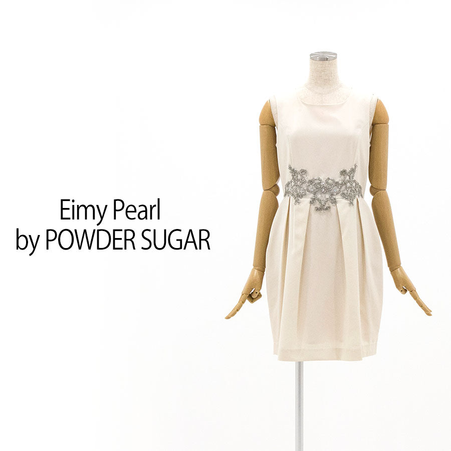 SLV レース タック コクーン ワンピース(Mサイズ/ベージュ/Eimy Pearl by POWDER SUGAR(エイミーパール バイ パウダーシュガー))USED