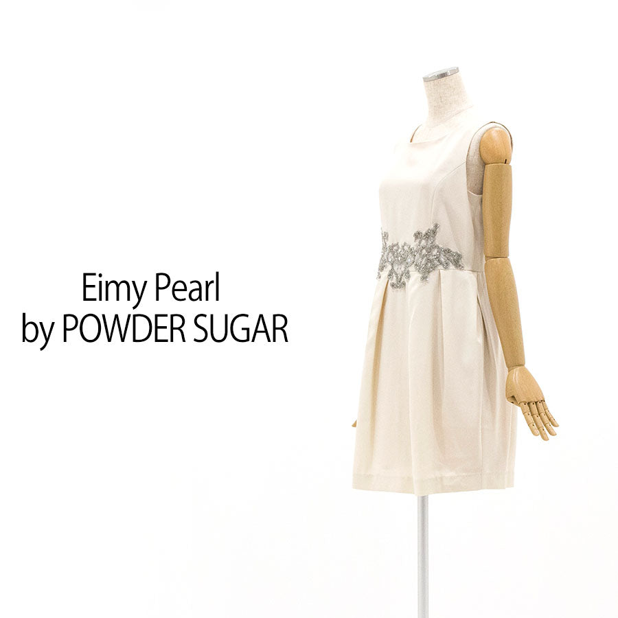 SLV レース タック コクーン ワンピース(Mサイズ/ベージュ/Eimy Pearl by POWDER SUGAR(エイミーパール バイ パウダーシュガー))USED