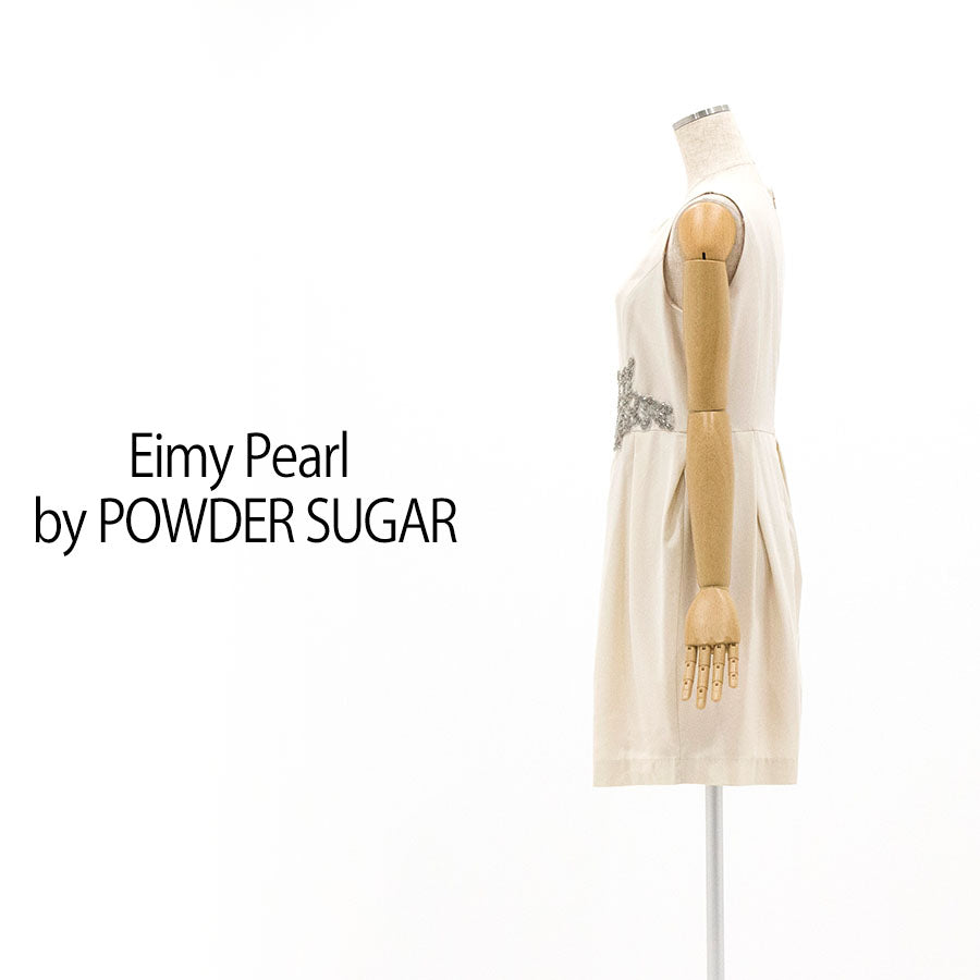 SLV レース タック コクーン ワンピース(Mサイズ/ベージュ/Eimy Pearl by POWDER SUGAR(エイミーパール バイ パウダーシュガー))USED