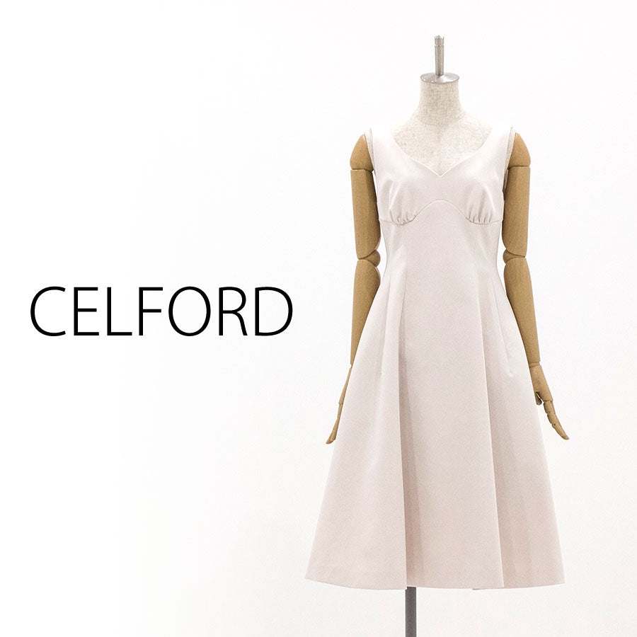 フレア ワンピース(Mサイズ/ベージュ/CELFORD(セルフォード))USED