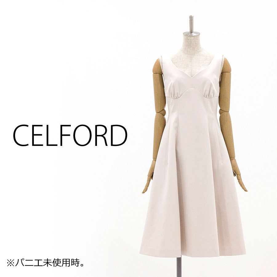 フレア ワンピース(Mサイズ/ベージュ/CELFORD(セルフォード))USED