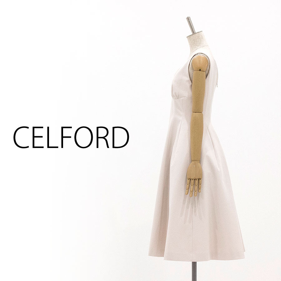 フレア ワンピース(Mサイズ/ベージュ/CELFORD(セルフォード))USED