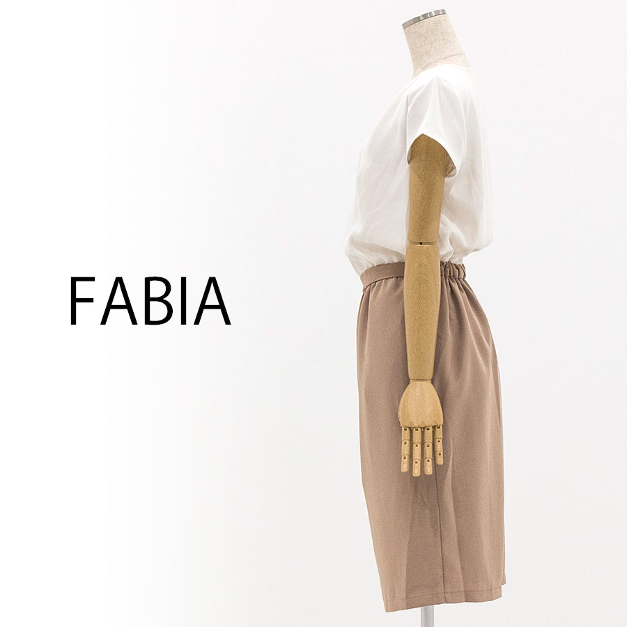 撥水加工ボウタイブラウジングワンピース(Sサイズ/ベージュ/FABIA(ファビア))USED