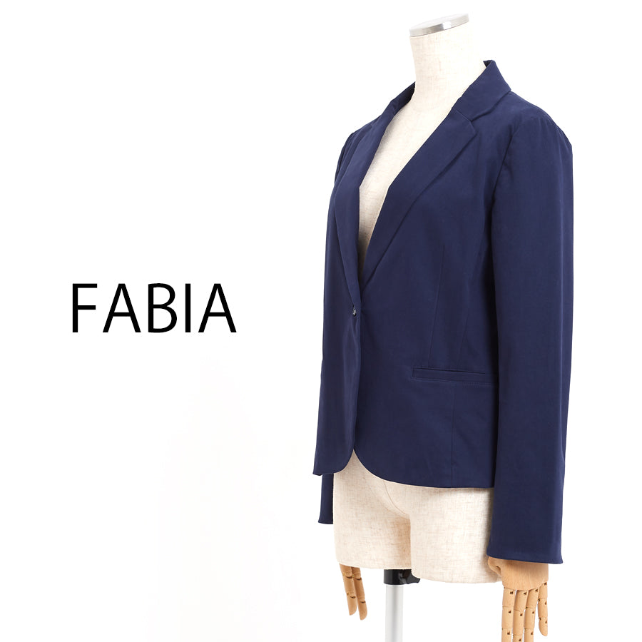 テーラードカラージャケット(Mサイズ/ネイビー/FABIA(ファビア))USED