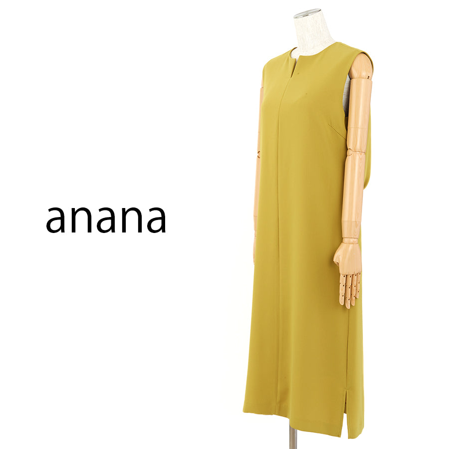 キーネックブラウジングワンピース(Mサイズ/イエロー/anana(アナナ))USED