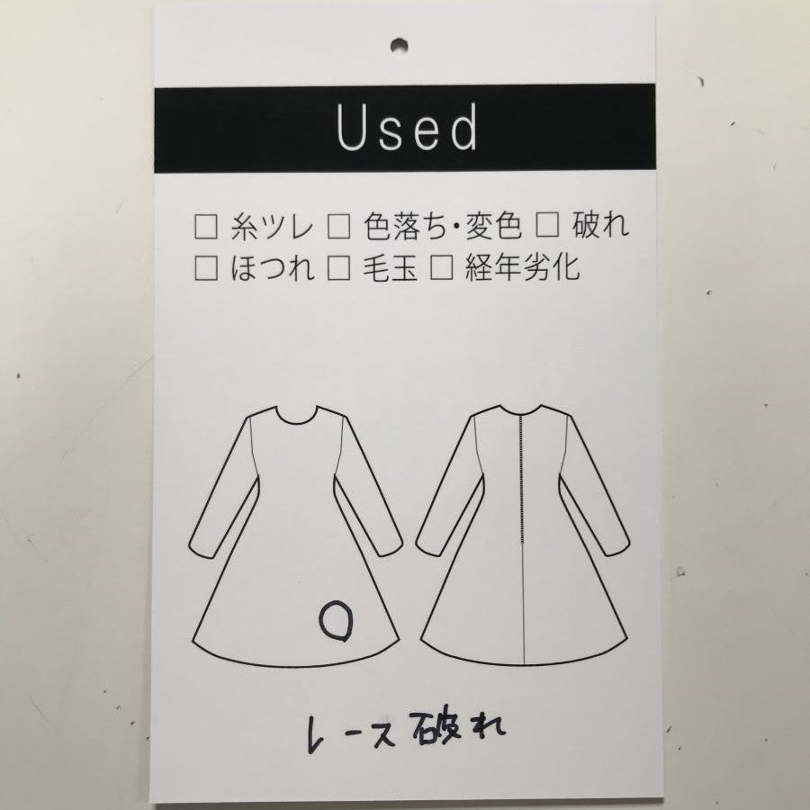 マタニティ アップリケハイネックロングドレス(Mサイズ/ネイビー/LITTLE MISTRESS(リトル・ミストレス))USED