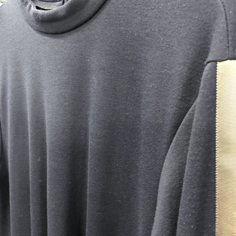 シックポンチスタンドカラーワンピース(Mサイズ/ネイビー/PLUSIV(プラッシヴ))USED