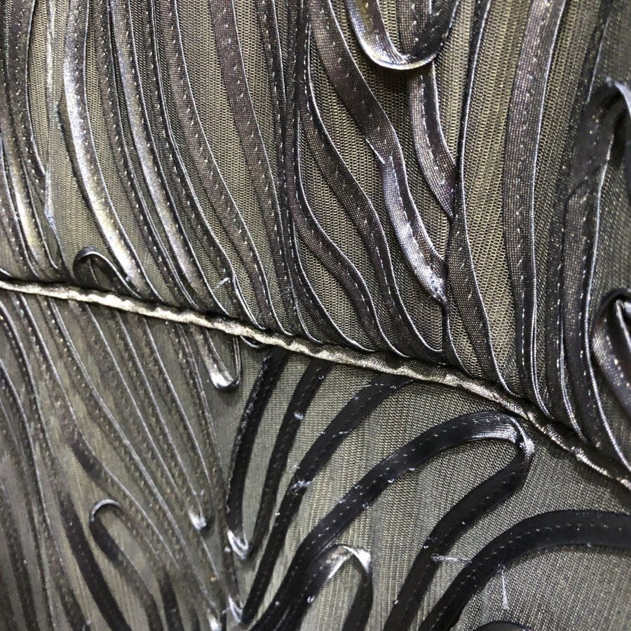 Ribbon Embroidered Cocktail(Sサイズ/ネイビー/adrianna papell(アドリアナ パペル))USED
