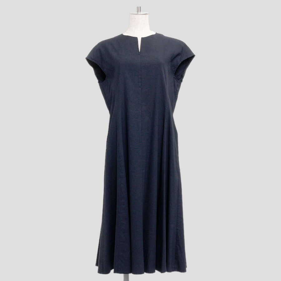キーネックワンピース(Lサイズ／ネイビー／23区(ニジュウサンク)),春,夏,USED