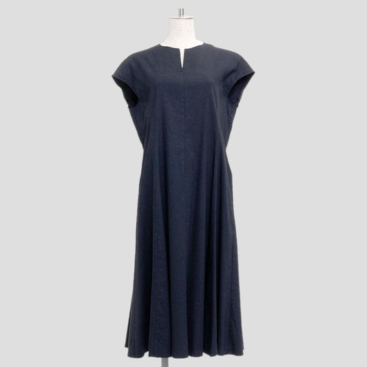 キーネックワンピース(Lサイズ／ネイビー／23区(ニジュウサンク)),春,夏,USED
