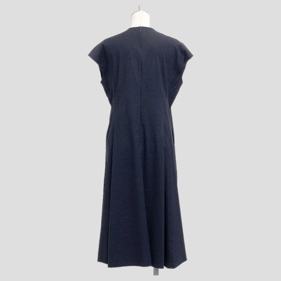 キーネックワンピース(Lサイズ／ネイビー／23区(ニジュウサンク)),春,夏,USED