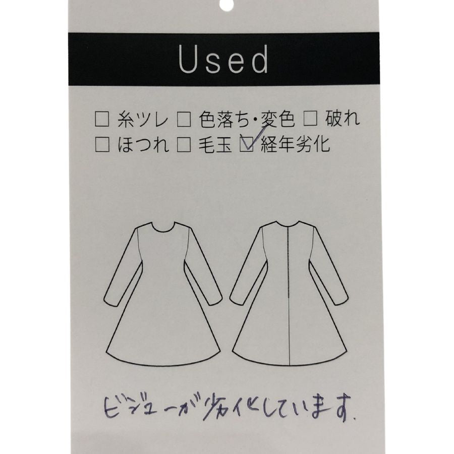 衿ぐり ビジュー ケープ風袖2WAYドレス (Mサイズ／パープル・ワイン・ボルドー／Jines(ジネス)),春,夏,秋,冬,USED