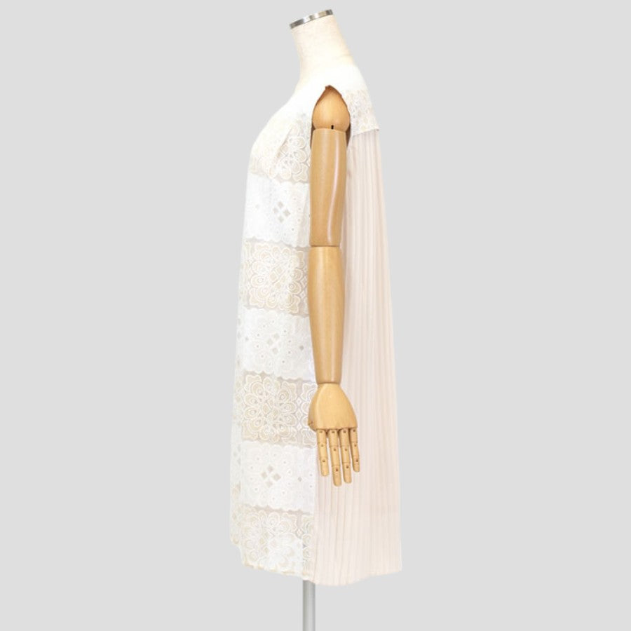 後ろプリーツOP(Mサイズ／ベージュ／Bou Jeloud(ブージュルード))USED