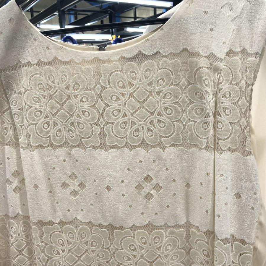 後ろプリーツOP(Mサイズ／ベージュ／Bou Jeloud(ブージュルード))USED