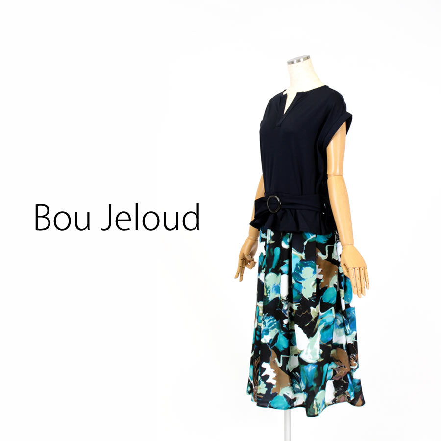 ウォーターフラワー ドッキングOP(Mサイズ／ネイビー／Bou Jeloud(ブージュルード)),春,夏,秋,USED