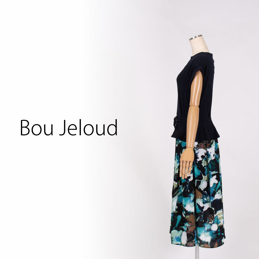 ウォーターフラワー ドッキングOP(Mサイズ／ネイビー／Bou Jeloud(ブージュルード)),春,夏,秋,USED