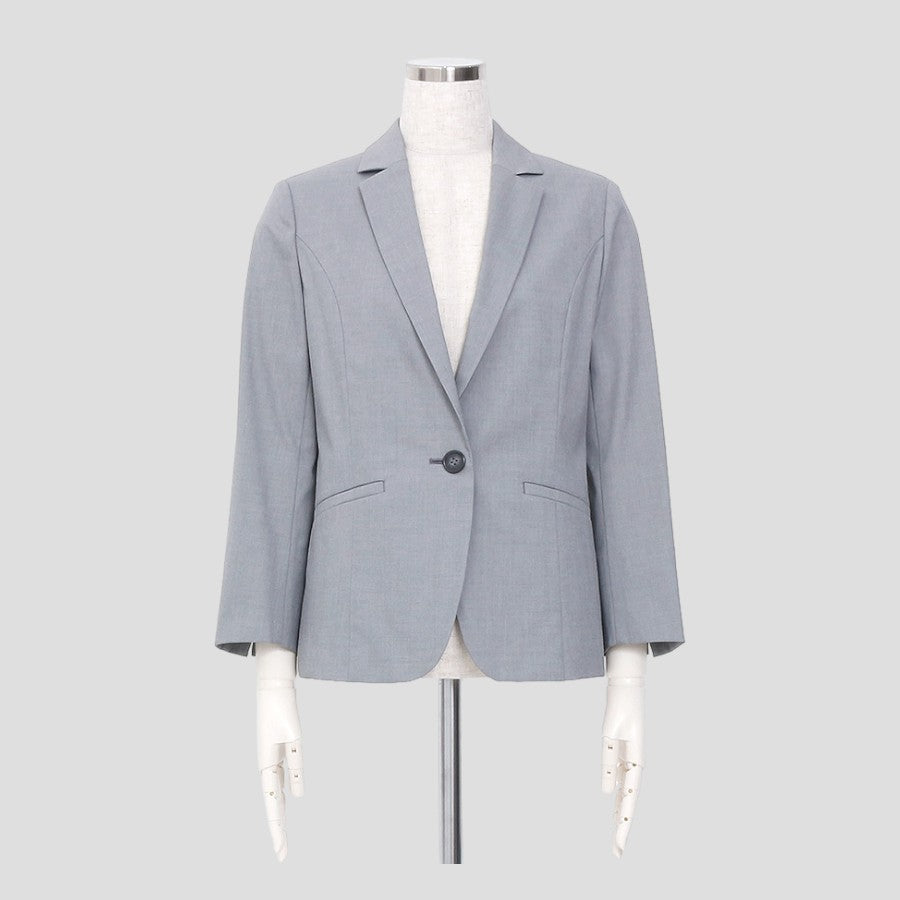 ストレッチ 8分袖テーラードJK(Sサイズ／グレー／J.PRESS(ジェイプレス))USED