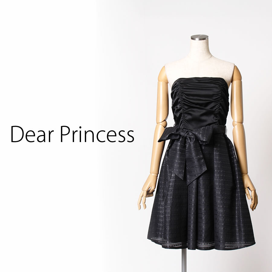 サークルジャガード ベアトップ ワンピ(Mサイズ／ブラック／Dear Princess(ディアプリンセス)),春,夏,秋,冬,USED