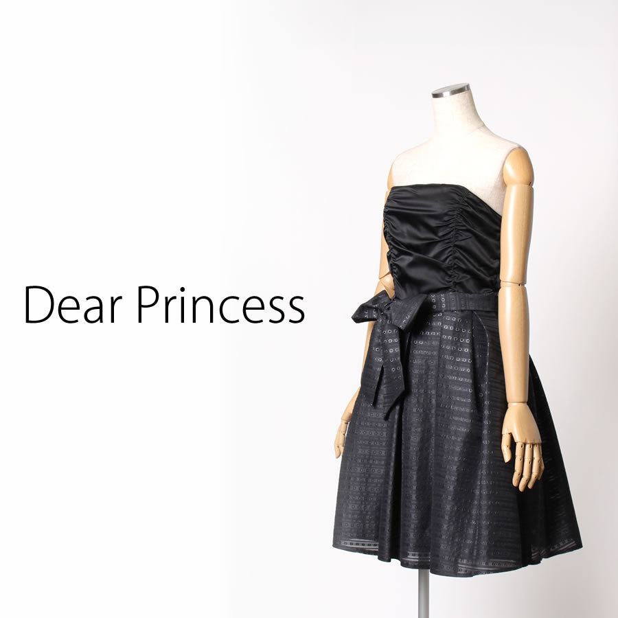 サークルジャガード ベアトップ ワンピ(Sサイズ／ブラック／Dear Princess(ディアプリンセス)),春,夏,秋,冬,USED