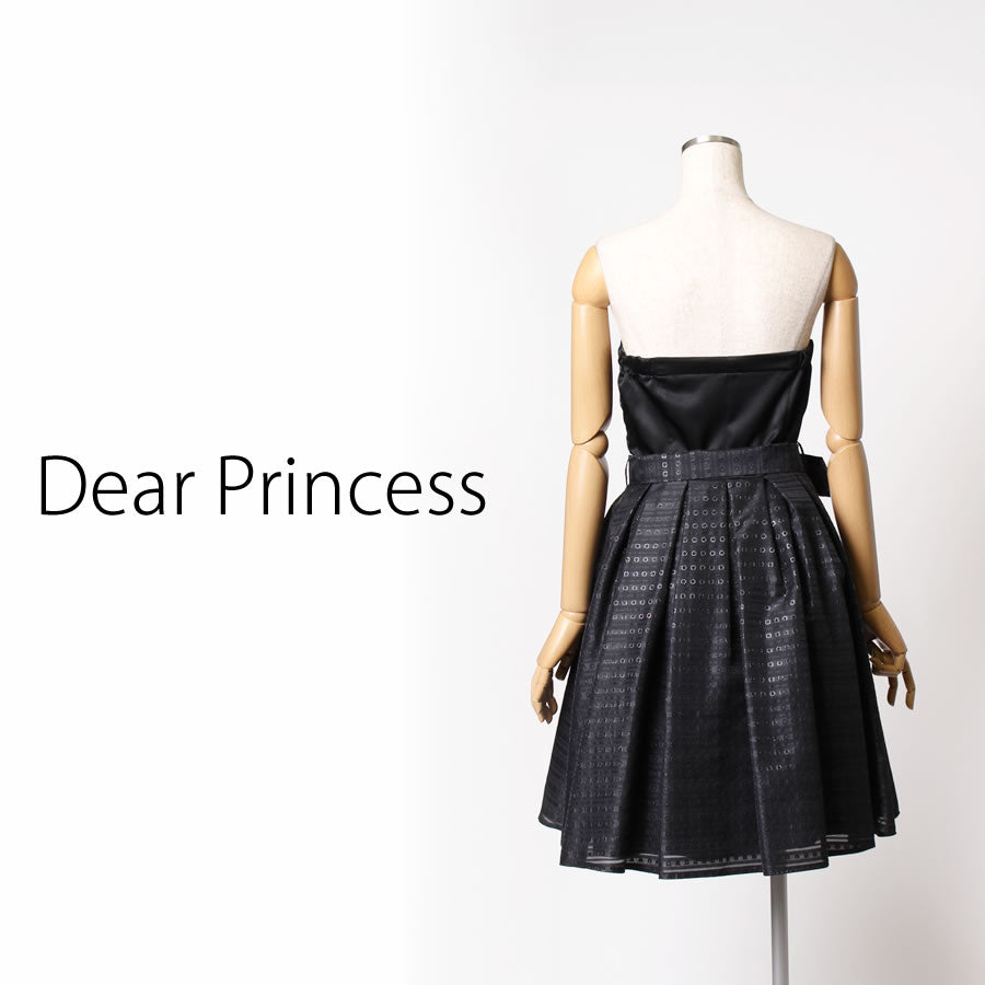 サークルジャガード ベアトップ ワンピ(Sサイズ／ブラック／Dear Princess(ディアプリンセス)),春,夏,秋,冬,USED