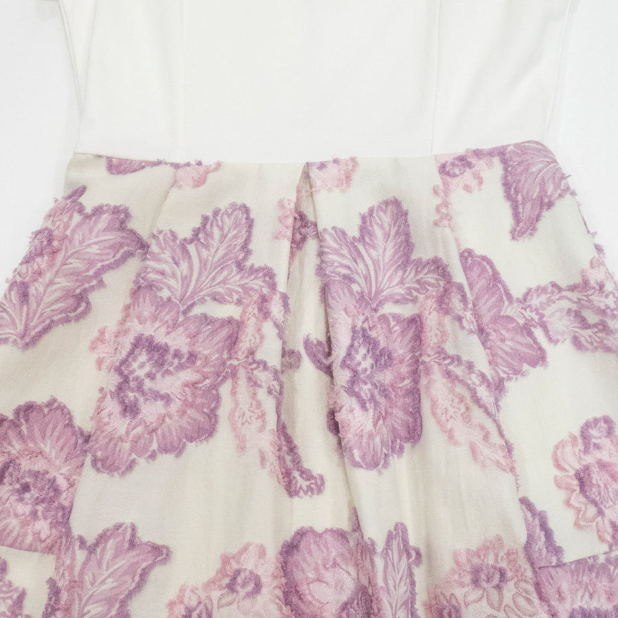 フローラルカットワンピース(Lサイズ／パープル・ワイン・ボルドー／Dear Princess(ディアプリンセス))USED