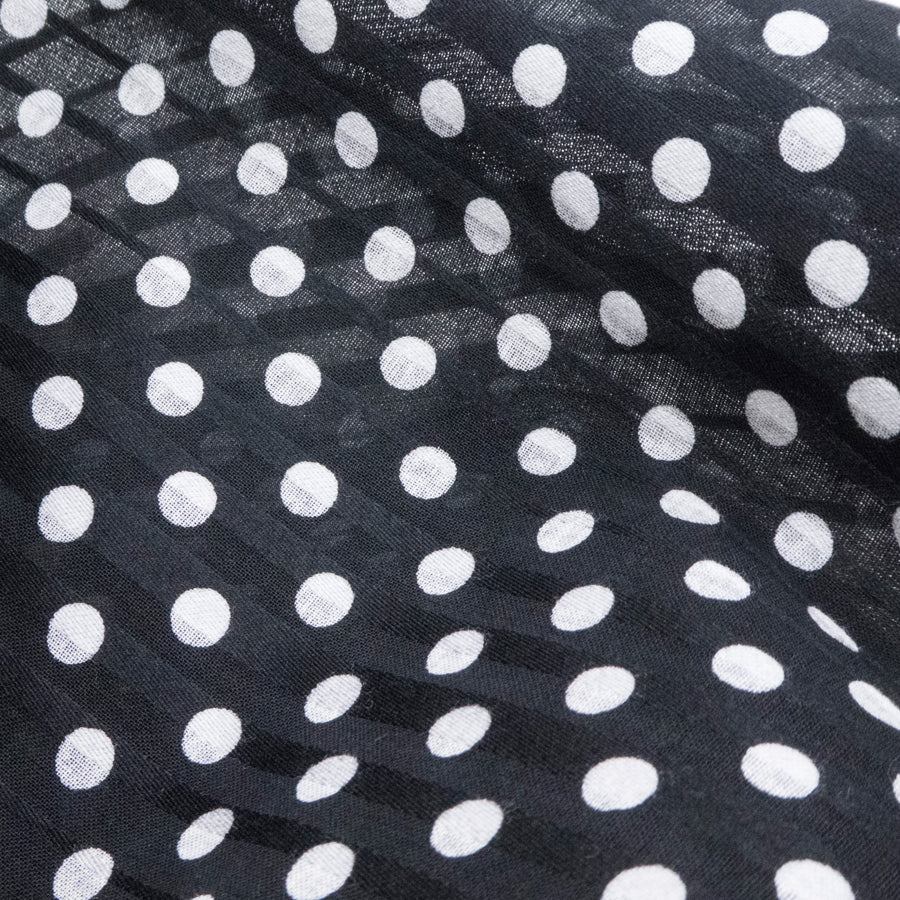 綿ストライプドットワンピース(Sサイズ／ブラック／Dear Princess(ディアプリンセス))USED