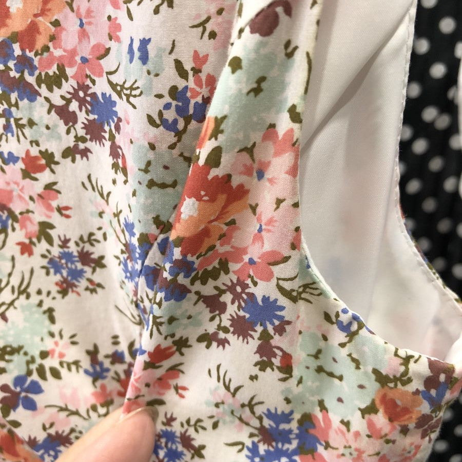 リバティノースリーブワンピース(Sサイズ／ホワイト／Dear Princess(ディアプリンセス))USED