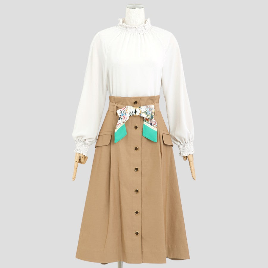 異素材セットアップ(Mサイズ／ベージュ／Dear Princess(ディアプリンセス))