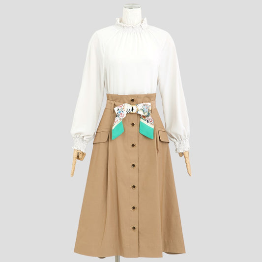 異素材セットアップ(Mサイズ／ベージュ／Dear Princess(ディアプリンセス))