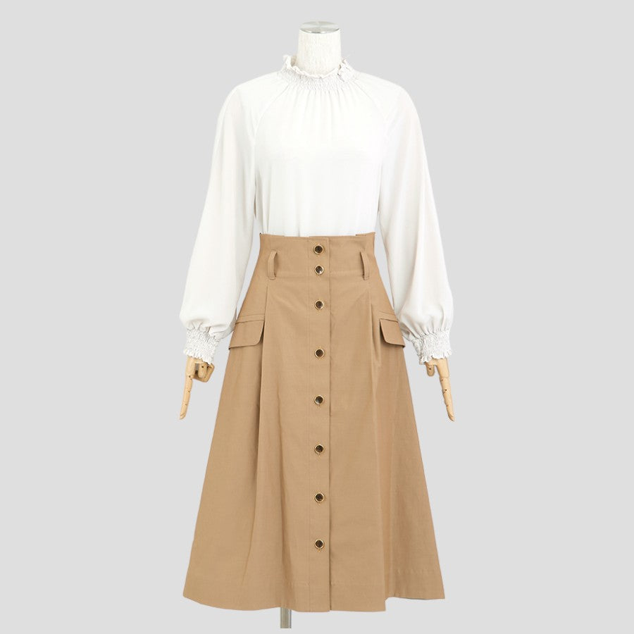 異素材セットアップ(Mサイズ／ベージュ／Dear Princess(ディアプリンセス))