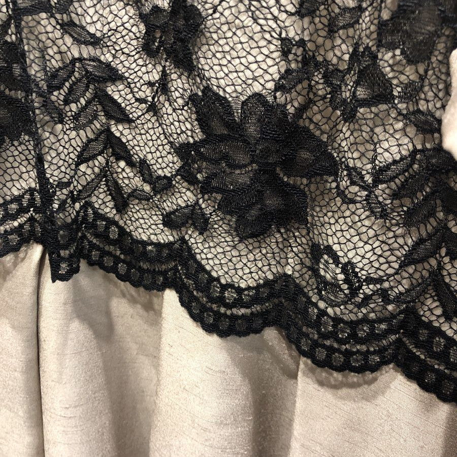 配色レース コンビドレス(Mサイズ／ベージュ／REPLETE(リプリート))USED