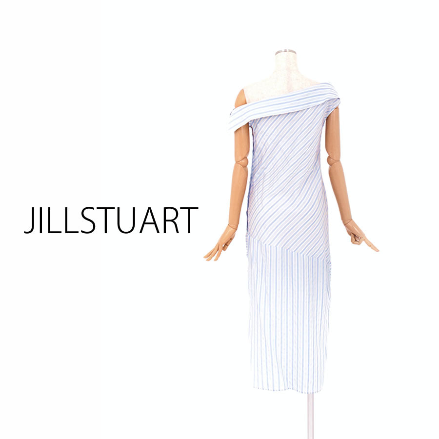 オールマン ワンショルダーワンピース(Sサイズ／ブルー・水色／JILLSTUART(ジル スチュアート)),春,夏,USED