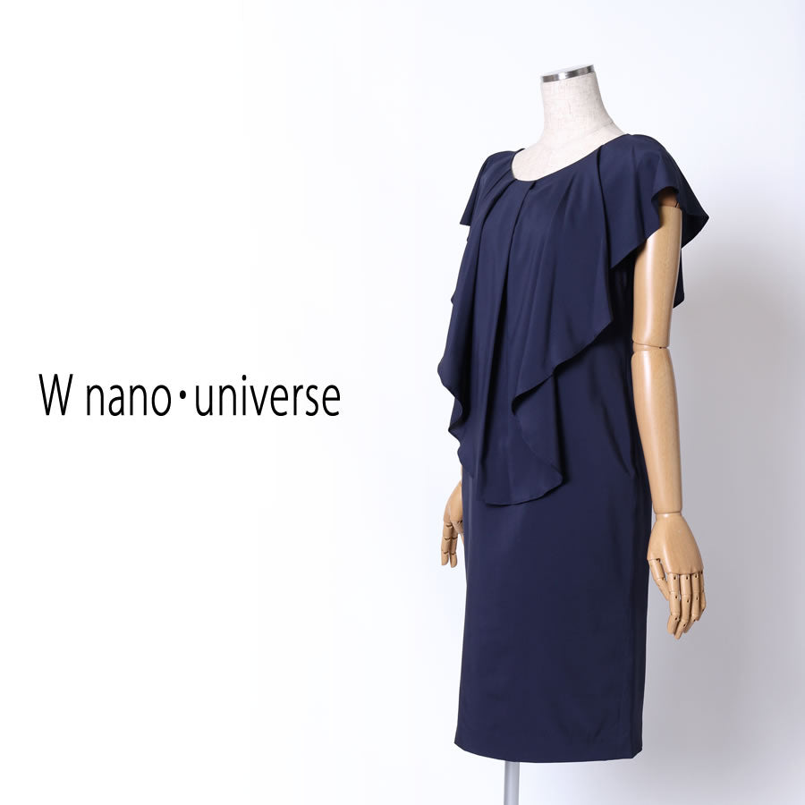 FO デシン 3wayワンピース(Sサイズ／ネイビー／nano･universe( ウィメンズ ナノユニバース))