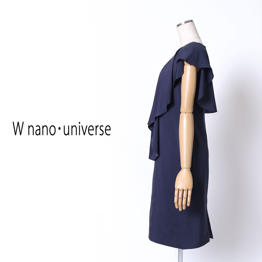 FO デシン 3wayワンピース(Sサイズ／ネイビー／nano･universe( ウィメンズ ナノユニバース))