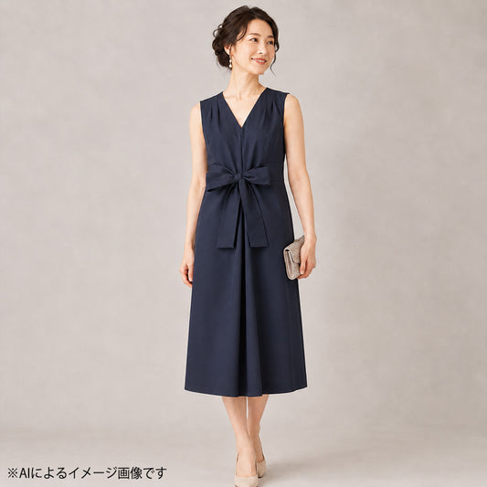 UVカット　2WAY　フロントリボンワンピース (Mサイズ／ネイビー／ROPE'(ロペ))USED