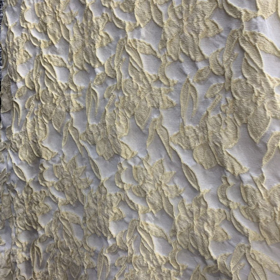 花柄ジャガードセットアップ風ワンピース(Mサイズ／イエロー／ANAYI(アナイ))USED