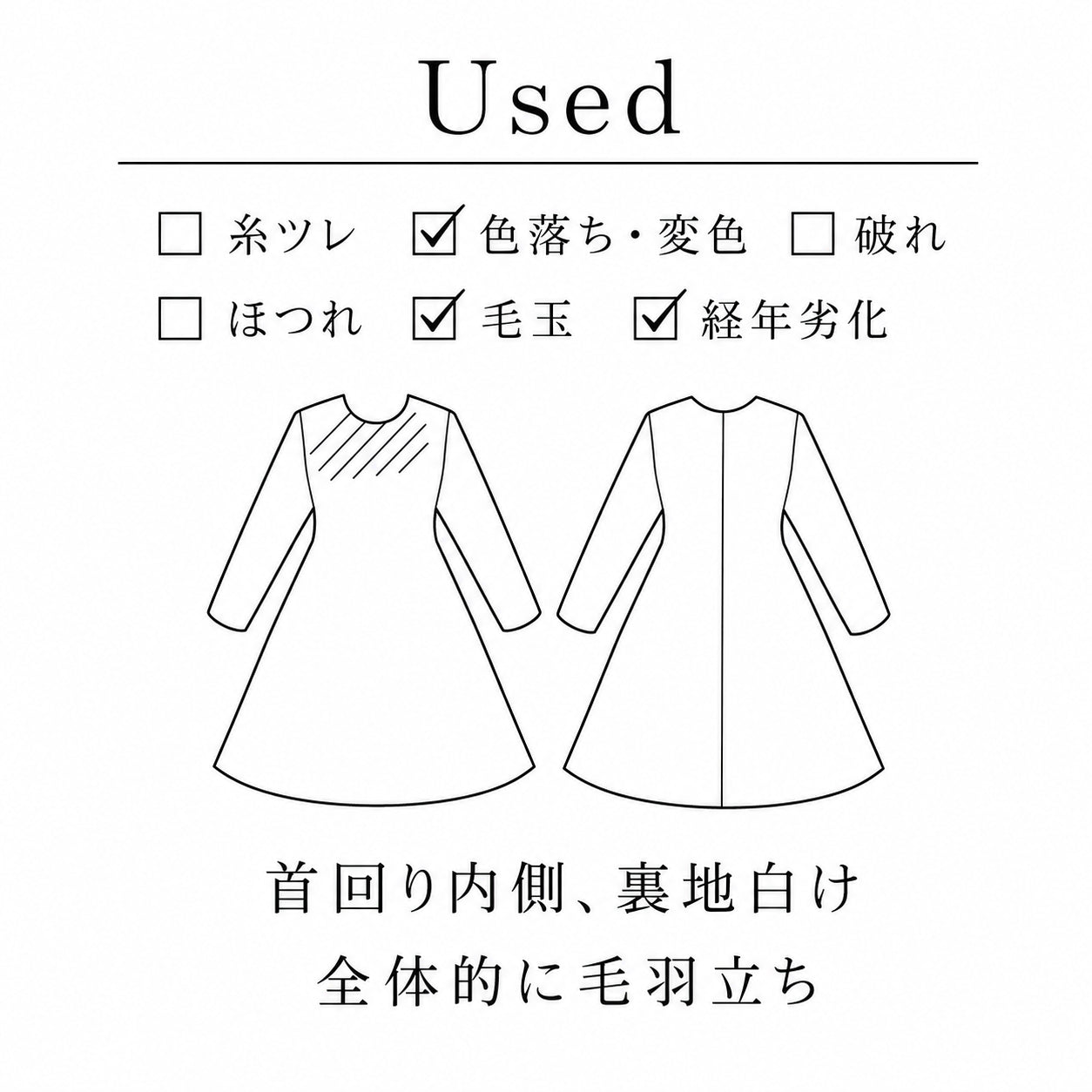 ボーダー＆ストライプワンピース(Mサイズ／カーキ／BROOKS BROTHERS(ブルックス ブラザーズ))USED