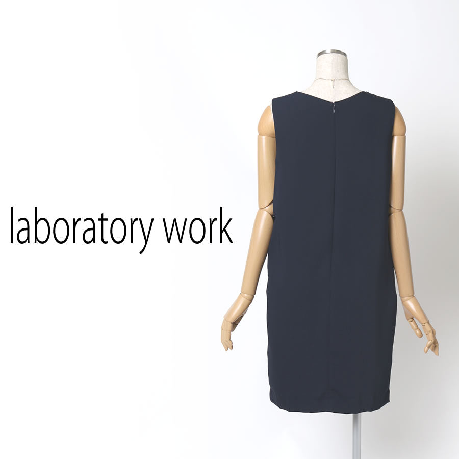 ネックレス付きIラインワンピース(Mサイズ／ネイビー／laboratory work(ラボラトリーワーク)),春,夏,秋,冬,USED